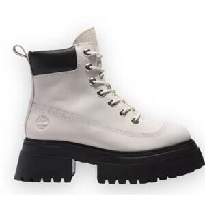 NEW Timberland  Sky 6" Lace-Up Boots White Leather Women's size 10